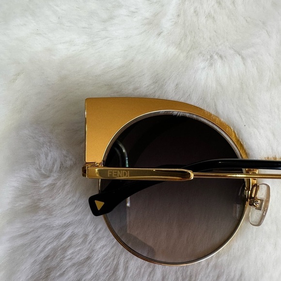 Fendi Stylish Gold Sunglasses case included main image 4